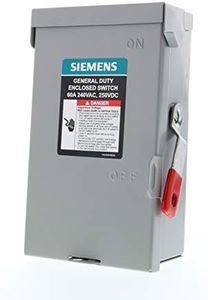 SIEMENS 3P 60A 240V General Duty Safety Switch Indoor, Non-Fusible