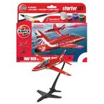 Airfix Starter Set - A55002 Red Arrows Hawk Model Building Kit - Plastic Model Plane Kits for Adults & Children 8+, Set Includes Decals, Acrylic Paints, Brushes & Poly Cement - 1:72 Scale Model