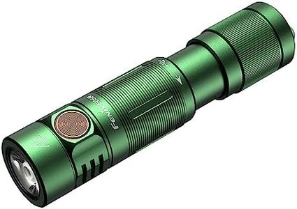 Fenix E05R 400 Lumen Mini Keychain Rechargeable Torch with 64m Beam & 30hr Runtime–IP68 Waterproof Keychain Led Torch with 3 Brightness Levels for Camping or Reading with Micro USB Charging Port( Green)