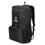 SWISS MILITARY Foldable Backpack: Lightweight 13.2L Water-Resistant Bag for Men & Women | Compact, Tear-Resistant Design for Travel & Daily Use - Black