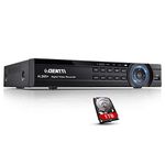 4 Channel CCTV DVR Recorder, DEATTI HD 1080P Lite 5in1 Hybrid DVR for Home Surveillance System with 1TB Hard Drive, Compatible with AHD/CVI/TVI/IP/CVBS(Analog) Cameras