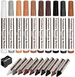 DAIXISM Furniture Repair Kit Wood Markers and Wax Sticks, for Stains, Scratches, Floors, Tables, Chairs, Desks, Carpenters, Bedposts, Touch Ups, and Cover (21 Pieces), Multicolor