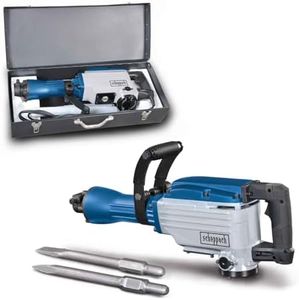 Scheppach Abbruchhammer AB1600 Betonhammer mit 1600W Leistung | 50J Schlagkraft | Langes 3m Kabel | 2000 Schläge pro Minute | Zusatzgriff 360° | inkl. Spitz- & Flachmeißel sowie Transportkoffer
