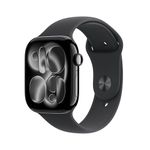 Apple Watch Series 11 [GPS + Cellular 46mm] Smartwatch with Jet Black Case and Black Sport Band - M/L. Sleep Score, Fitness Tracker, Health Monitoring, Always-On Display, Water-Resistant