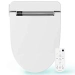 VOVO VB-4000SE Elongated Bidet Toilet Seat, Warm Water, LED Light, Heated Seat, White, Deodorizer, Dryer, Stainless Steel Nozzle, Made in Korea, 3 Year Warranty