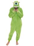 NEWCOSPLAY Unisex Adult Mike Wazowski Onesie Pajamas Animal One Piece Costume Cosplay Sleepwear(Mike Wazowski, X-Large)