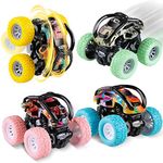 Friction Powered Monster Trucks for Boys Girls, 4WD Push and Go Inertia Cars Toy for Toddlers, 360 Degree Rotation Pull Back Vehicle for Kids Ages 3-8 Year Old Christmas Birthday Party Gift (4 Pack)