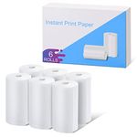 CAMCLID Printer Paper, 6 Rolls Instant Camera Refill Print Paper, Thermal Printer Paper