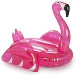 FUNBOY Giant Inflatable Glitter Pink Flamingo, Luxury Float for Summer Pool Parties and Entertainment, One Size