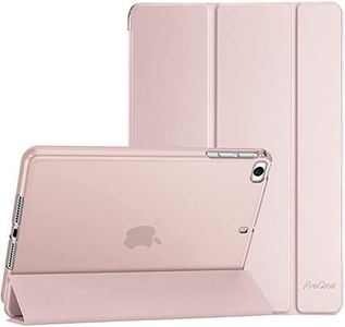 ProCase iPad Mini Case for iPad Mini 5 2019/ Mini 4, Mini 1 2 3 with Soft TPU Back Cover, Slim Lightweight Tri-fold Smart Shell Steady Stand Protective Case for iPad Mini 5/4/3/2/1 -Pink