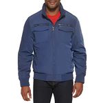 Tommy Hilfiger Men's Water Resistant Performance Bomber Jacket (Standard and Big & Tall), Navy Unfilled, Large