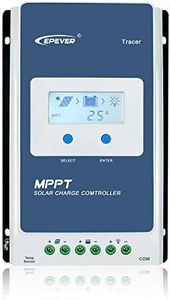 EPEVER MPPT Charge Controller 40A 12V/24V Auto Max PV 100V Solar Panel Input 520W/1040W Charge Regulator Common Negative Grounding for Gel Flooded Sealed AGM Lithium Battery (Tracer4210AN)