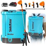 SideKing Knapsack Sprayer 16L, Electric Garden Sprayer Compatible with Makita 18V, Telescopic Wand, 5 Nozzles, 100 PSI Powerful Pressure Sprayer for Gardens, Lawns, Patios, Driveways(Battery Inc)