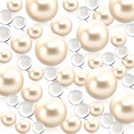 White Floating Pearls | 150 PCS White Vase Filler Beads with 8000 PCS Transparent Water Gels | 8/14/20 mm White Pearls Beads, Floating Beads, No Hole Beads | White Vase Filler Pearls, Water Bead Decor