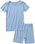 Jimonda Baby Boys Girls Pajama Sets Toddler Sleepwear Cool Jammies 2pcs Viscose from Bamboo PJs Short Sleeved 18M-8Y(Blue-2T)
