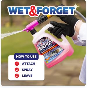 Wet & Forget Rapid Outdoor Cleaner 2L – Mould, Algae & Black Spot Remover, Bleach Free