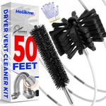 Holikme Dryer Vent Cleaner Kit, Flexible Lint Remover, Extends Up to 48 Feet, Strong Synthetic Brush Head, Use with or Without a Power Drill