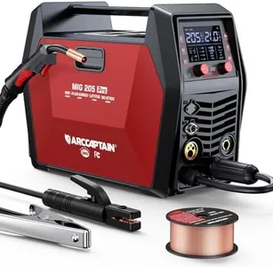 ARCCAPTAIN iControl MIG205 Pro MIG Welder 205A 110V 220V Gas MIG/Gasless Flux MIG/MMA Stick/Lift TIG/Spot Welding/Spool Gun Aluminum Welding Machine, 6 in 1 Professional Welder Machine, APP Control