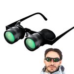 Small Binoculars,Binoculars Glasses Portable Hands Free Binoculars Telescope 10X Zoom Glasses for Outdoor Fishing