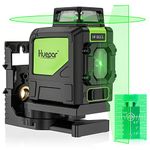 Huepar Professional 360° Laser Level Self Leveling, 197FT/60M Lazer Line with Pluse Mode, 360 Degree Green Beam Cross Line Laser Tool, Magnetic Pivoting Base, Carrying Pouch, Battery Included-901CG