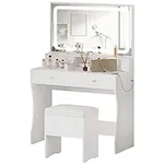 IRONCK Vanity Desk Set with LED Lig