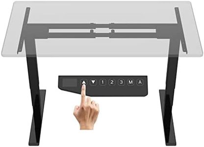 FLEXISPOT E5 Electric Standing Desk Frame Dual Motor 3 Stages Frame Height Adjustable Desk Frame Children Protection Stand up Desk Frame,Black Frame Only