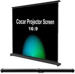 Cocar 50" Portable Movie Screen 16:9 for Mini/Professional LED/LCD/DLP Projector Self Standing Installation Free Pull-Out Style Indoor Outdoor Home Cinema 3D 4K HD Movie