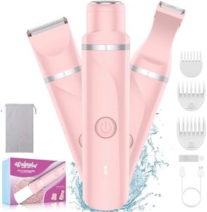WUFAYHD 3 in 1 Bikini Trimmer Lady Shavers for Women, Painless Facial Hair Remover, Electric Face Shaver Pubic Hair Trimmer, Ladies Razor for Body, Leg, Private Area, IPX7 Waterproof & Rechargeable
