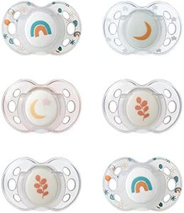 Tommee Tippee sucette de nuit, 18-36 mois, lot de 6 sucettes phosphorescentes avec capsule de stérilisation réutilisable