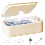 Nkove Ultrasonic Jewelry Cleaner, 400ml, 24W, Dual Cleaning Modes with Degas Function, Stainless Steel Tank