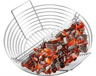 Replacement Kamado Classic Joe Charcoal Basket, Lump Ash Basket Fits Big Green Egg Grill, Large - Stainless Steel Charcoal Holder with Divider. Smoking Accessories also for other 18" Charcoal Grills