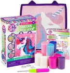 B Me DIY Unicorn Latch Hook Kit for Girls - Mini Rug Sewing Set with 15 Colorful Yarn Bundles, Color-Coded Canvas, DIY Grils Bedroom Décor Idea Perfect Birthday & Gift Age 6+