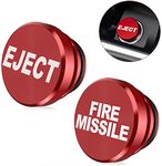 Aluminum Eject and Fire Missile Button Car Cigarette Lighter Plug Cover Fits for Most Car Vehicles Boats with 12V Power