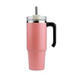 30oz Tumblers Cup with Straw, Lid and Handle,900ml Stainless Steel Vacuum Insulated Cup,Mug Leak Proof Vacuum Insulated Water Bottle for Cold & Hot Drinks