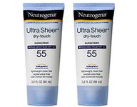 Neutrogena Ultra Sheer Dry-Touch Sunscreen, SPF 55, 3 Ounces (Pack of 2)