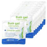 (BOX OF 10) First Aid Burn Gel Dressing 10cm x 10cm Medium Size - Emergency Burncare for Scolds & Burns