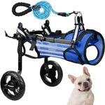 Lokshun 2024 Upgraded Dog Wheelchair for Back Legs Small Wheelchair for Dogs with Disabled Hind Legs Walking Adjustable Dog Carts with Heavy Duty Wheels & Patented (M)