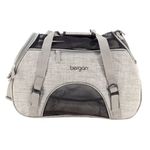 Coastal Pet Bergan Comfort Carrier - Safe, Comfortable Dog & Cat Travel Carrier - Airline Friendly Soft Pet Carrier - Breathable Carrier for Pet Owners - Heather Grey, 16" x 8" x 11"