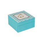 American Atelier Monogram Hexagon Letter C Jewelry Box-Blue