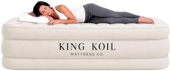 King Koil Air Mattress Cal King with Built-in Pump, Inflatable Blow Up Bed