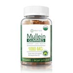 Mullein Gummies - Mullein Leaf Extract for Lungs - 1000mg Mullein - 200mg Ashwagandha - 400mg Quercetin - Bromelain - Alternative to Mullein Drops,Capsules & Mullein Tea - Mucus Remover & Mucus Relief