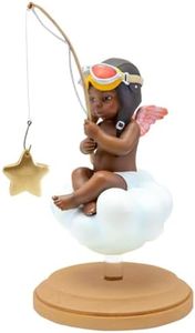 African American Expressions Catching a Blessing Girl Figurine by Thomas Blackshear – Inspirational Black Art Statue, Mother’s Day Mom Present, Sentimental Collectible - (4.25" x 7.5") FLPF-04