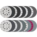 60 Pack Wet Dry Sandpaper, iNUREYE 5 Inch 8 Hole Sanding Disc, 120 180 240 320 400 600 800 1200 1500 2000 Assorted Grit Hook and Loop Sandpaper for Random Orbital Sanders (120-2000 Grit)