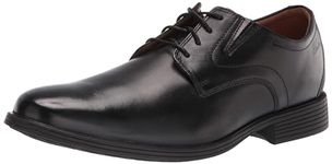 Clarks Men's Whiddon Plain Oxford, Black Leather, 7.5 Wide