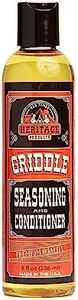 Heritage Products Griddle Seasoning Oil - Low-Smoke, Hi Temp All-Natural Cast Iron Griddle Conditioner for Dutch Oven, Camp Grill and Skillet Cleans, Protects Cast Iron Cookware with Avocado Oil