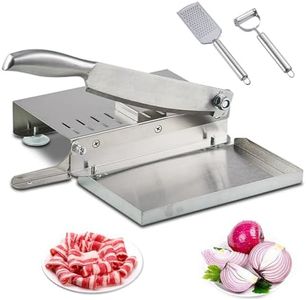 Garveetech Manual Frozen Meat Slicer, 14'' Stainless Steel Meat Cutter, Beef Mutton Roll for Hot Pot Kbbq Food Slicer Slicing Machine for Home Cooking of Hot Pot Shabu Shabu Bbq