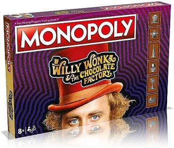 Monopoly Willy Wonka and The Chocolate Factory Board Game, This New Edition of Hasbro's Classic Board Game MONOPOLY is Perfect for 2–6 Players Aged 8 and up