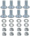 (Pack of 8) 784-5581 784-5581A Snow Blowers Carriage Bolts Nuts Washers kit for MTD Shave Plate Scraper Bar 790-00120-0637 784-5581A-0637 712-3010 736-0242 710-0260 (5/16-18) 5/8"