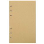 Refillable Glazed Printing Craft Paper, Perfect for ORENDEBON 6 Holes Premium PU Leather Classic Embossed Travel Journal Diary (Kraft Blank, A6)