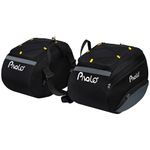 Pivalo 80L Saddle Bag Universal 1300D Polyster Double Side Bags with Rain Cover for All Motorcycles and Bikes (Black, 1Pc)